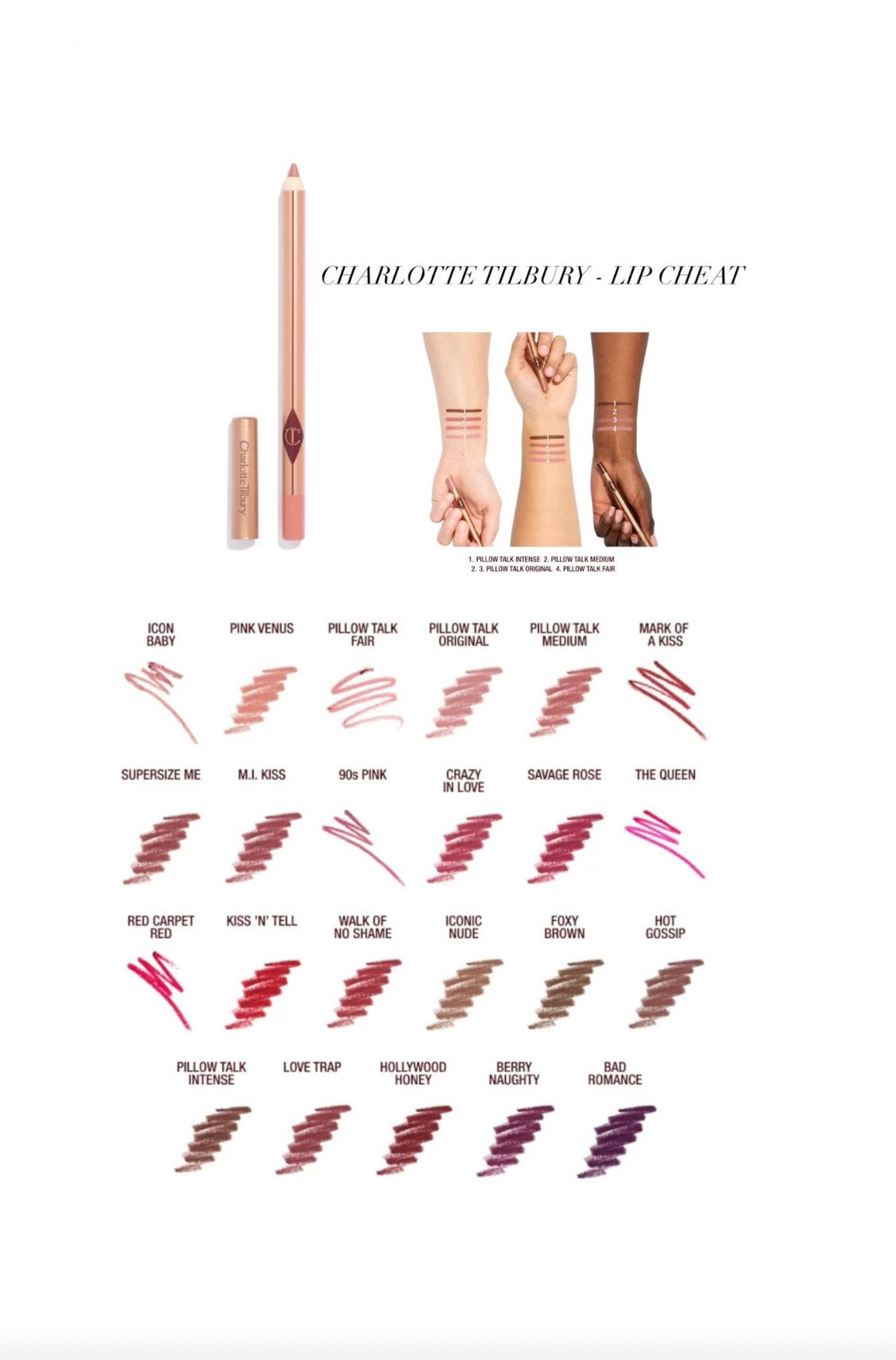 CHARLOTTE TILBURY MINI ICONIC LIP LINER TRIO