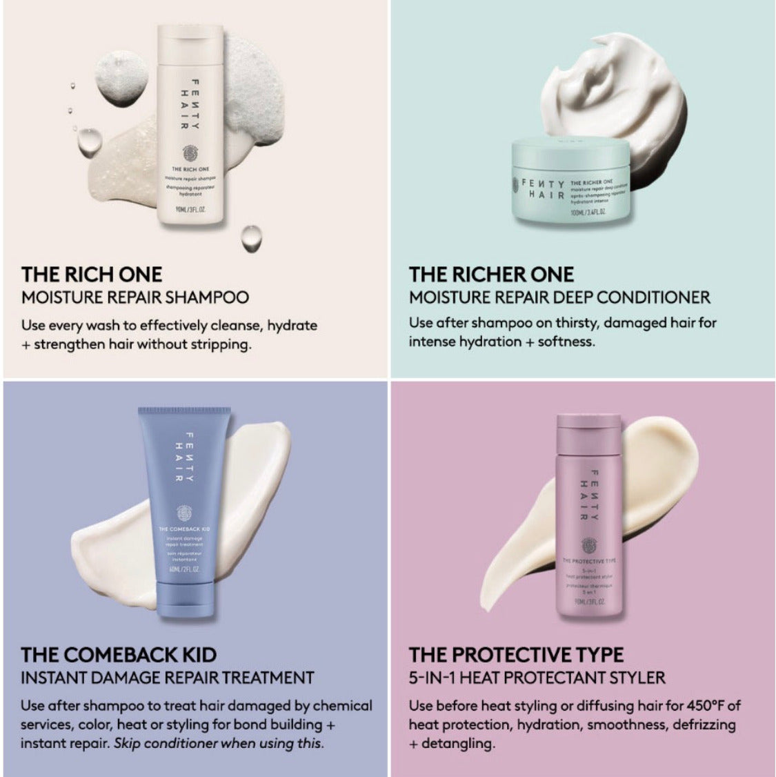 FENTY HAIR | The Protective Type 5-in-1 Heat Protectant Cream