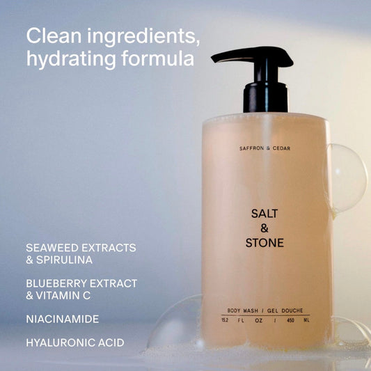 SALT & STONE | Saffron and Cedar Body Wash