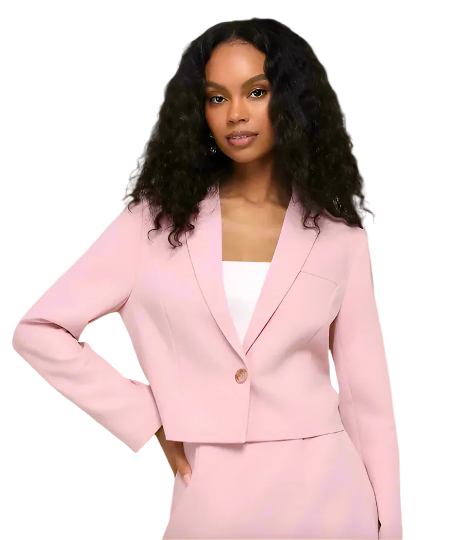 Z| Lulus | Pink Twill blazer