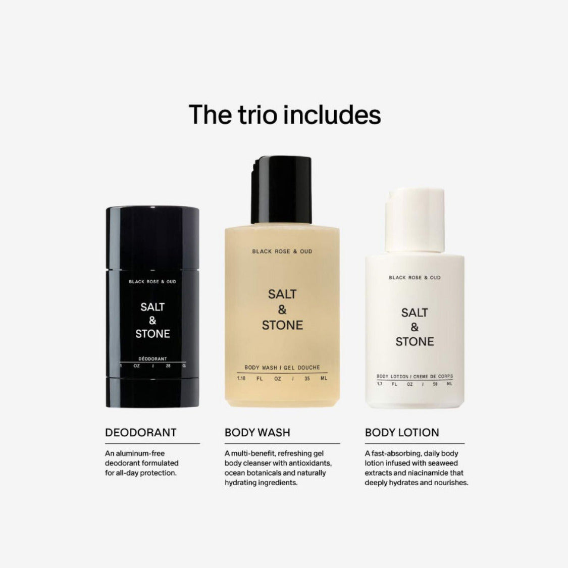 SALT & STONE | BLACK ROSE & OUD MINI DISCOVERY SET
