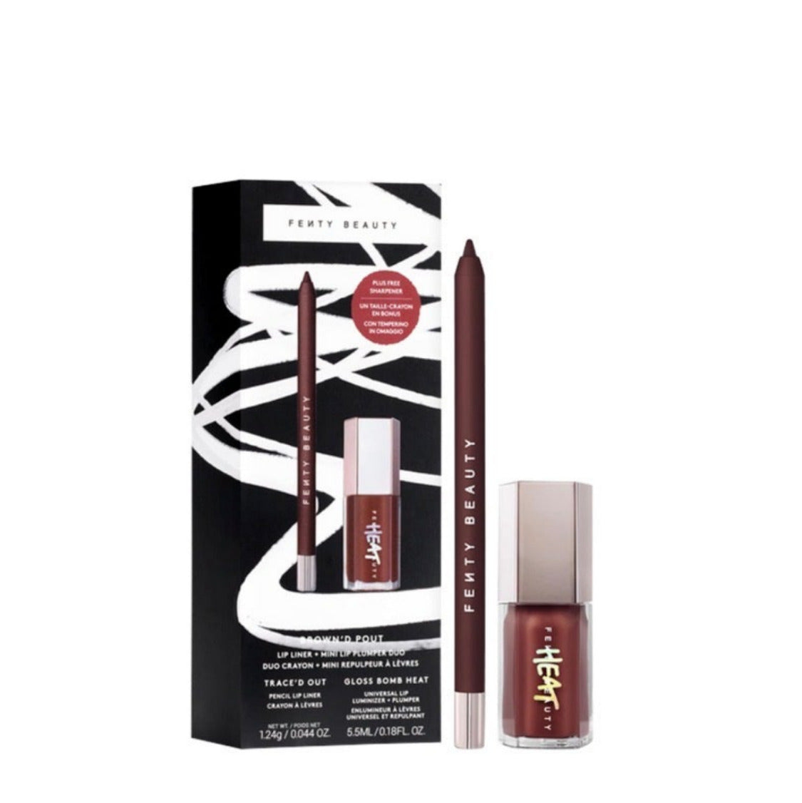 FENTY BEAUTY BY RIHANNA | Brown'd Pout Lip Liner + Mini Lip Plumper Duo