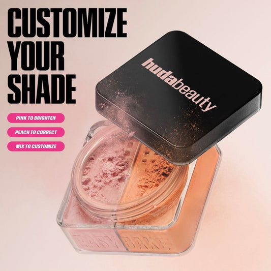 HUDA BEAUTY | Easy Bake Loose Powder Brightening + Correcting Duo