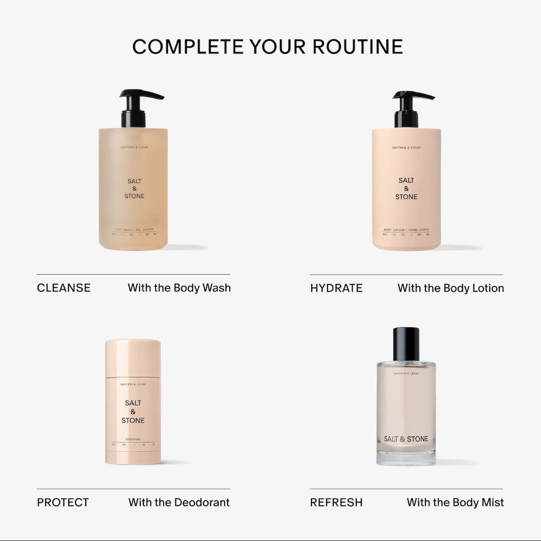 SALT & STONE | Saffron and Cedar Body Wash