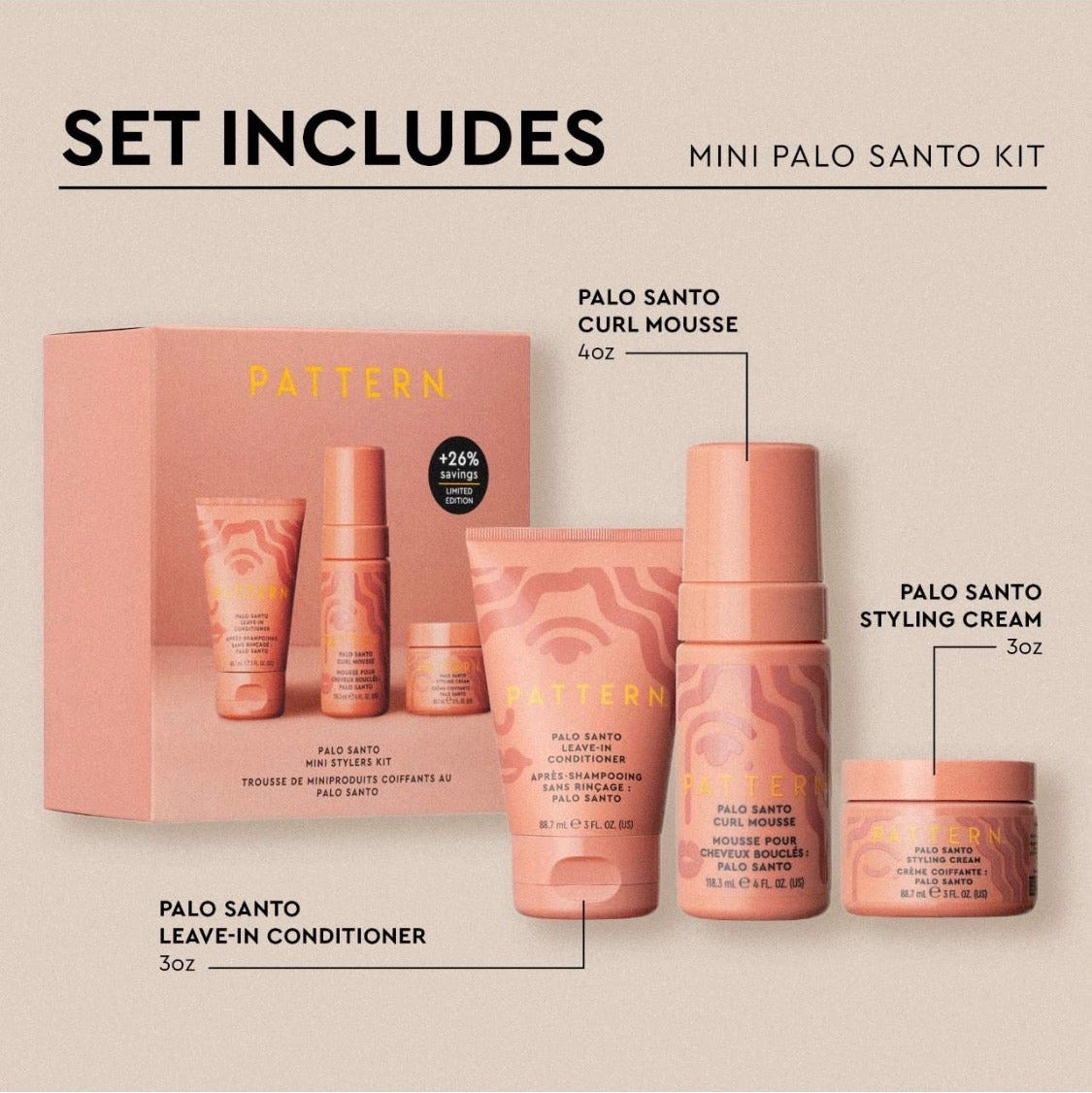 PATTERN by Tracee Ellis Ross | Mini Palo Santo Stylers Kit