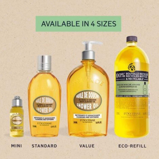 L'OCCITANE | Almond Cleansing and Softening Refillable Shower Oil