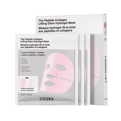 COSRX | The Peptide Collagen Lifting Glow Hydrogel Mask 3EA