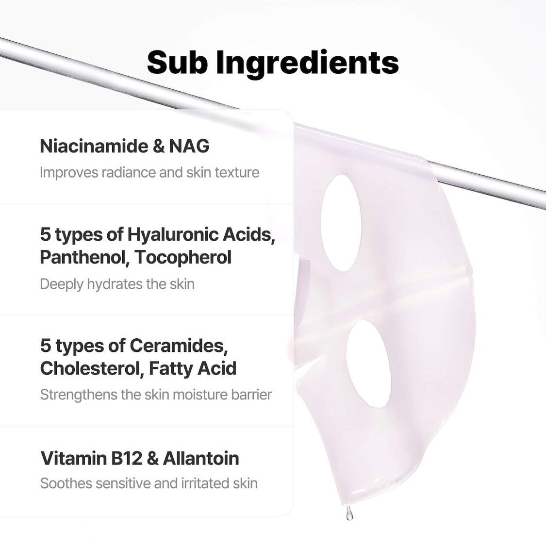 COSRX | The Peptide Collagen Lifting Glow Hydrogel Mask 3EA