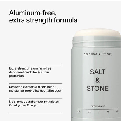 SALT & STONE | Bergamot & Hinoki Aluminum-Free Deodorant