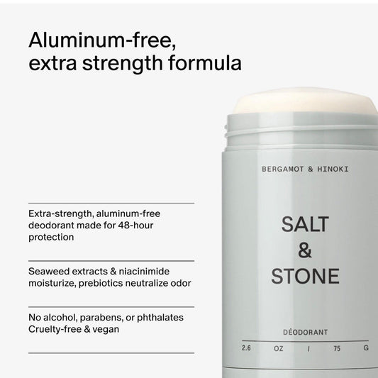 SALT & STONE | Bergamot & Hinoki Aluminum-Free Deodorant