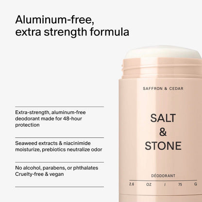 SALT & STONE | Saffron & Cedar Aluminum-Free Deodorant