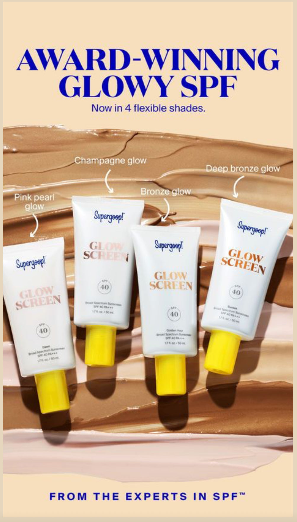 SUPERGOOP! | Mini Glowscreen SPF 40 Sunscreen with Hyaluronic Acid + Niacinamide