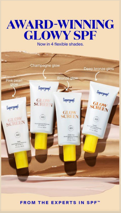 SUPERGOOP! | Mini Glowscreen SPF 40 Sunscreen with Hyaluronic Acid + Niacinamide