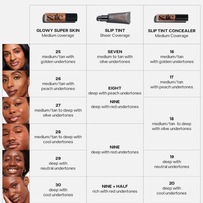 SAIE | Glowy Super Skin Tint Foundation with Hyaluronic Acid