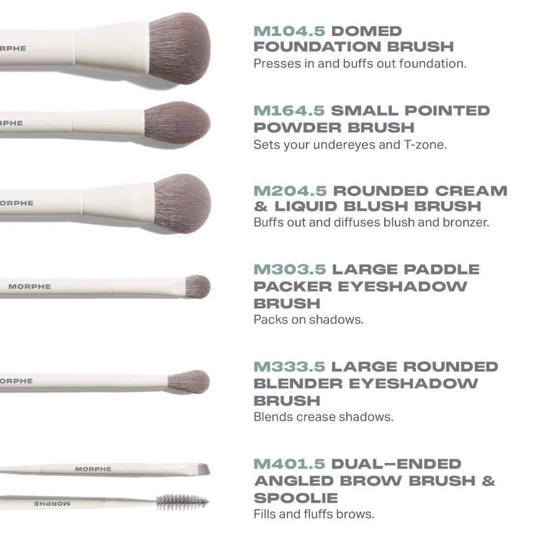 MORPHE | Glide 6-Piece Travel Brush Set