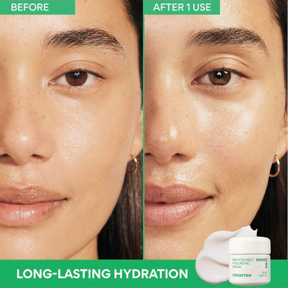 INNISFREE | Mini Green Tea Hyaluroic Acid Hydrating Cream | Skin Barrier Repair