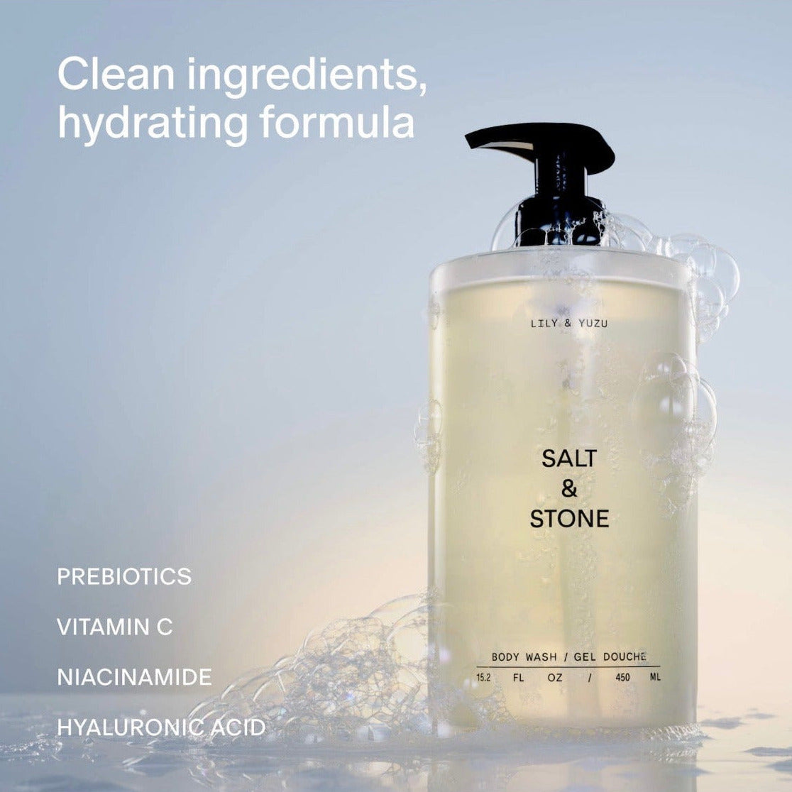 SALT & STONE | Lily and Yuzu Skin Softening Body Wash