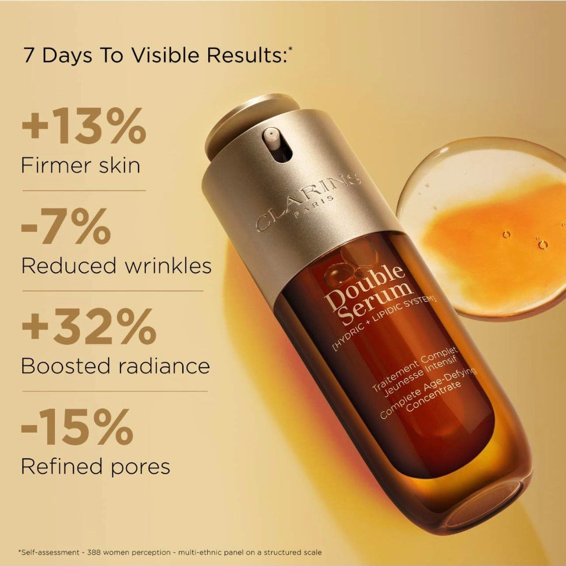 CLARINS | Double Serum To Firm, Boost Radiance & Refine Pores