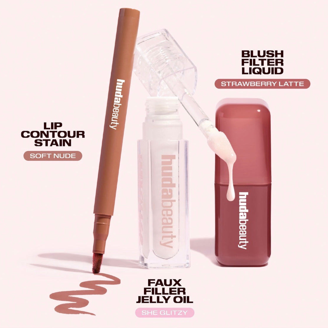 HUDA BEAUTY | Blushed Nudes Lip & Cheek Gift Set