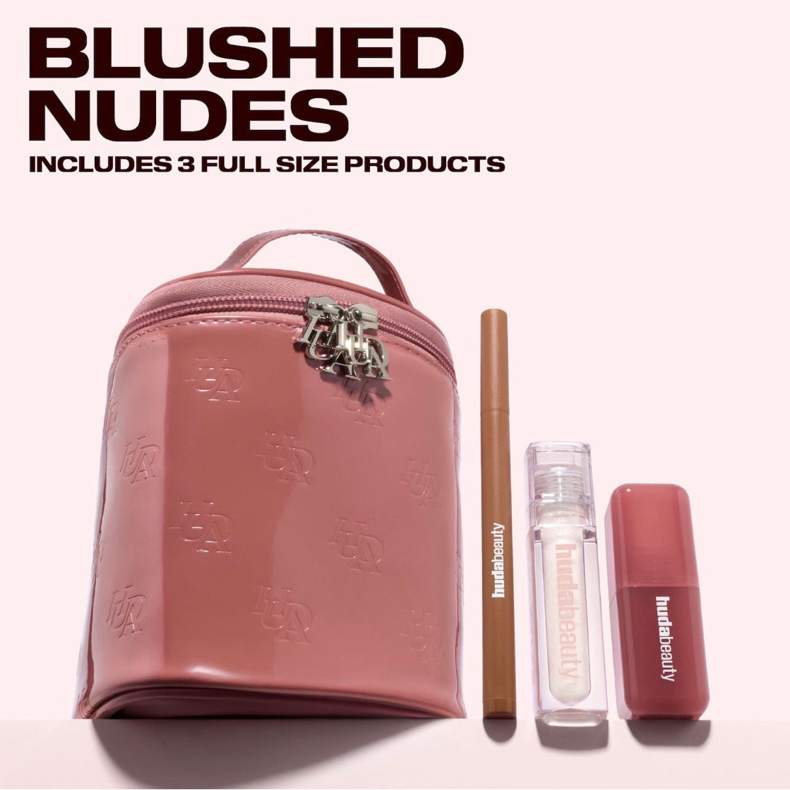 HUDA BEAUTY | Blushed Nudes Lip & Cheek Gift Set