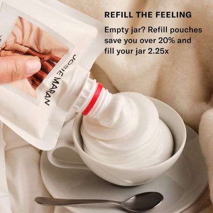 JOSIE MARAN | In Bed Refill Whipped Argan Oil Body Butter (Vanilla Milk + Cashmere)