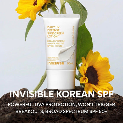 INNISFREE | Daily UV Defense Korean Sunscreen Lotion SPF 50+