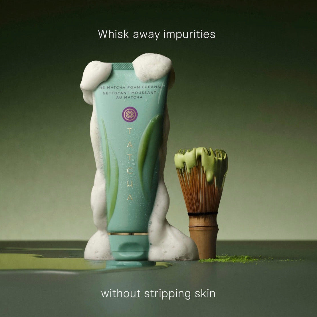 TATCHA | The Matcha Foam Pore-Refining & Oil-Balancing Prebiotic Gel Cleanser
