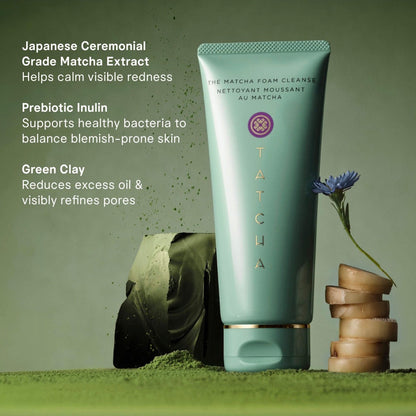 TATCHA | The Matcha Foam Pore-Refining & Oil-Balancing Prebiotic Gel Cleanser