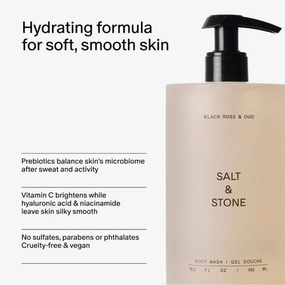 SALT & STONE | Black Rose & Oud Skin Softening Body Wash