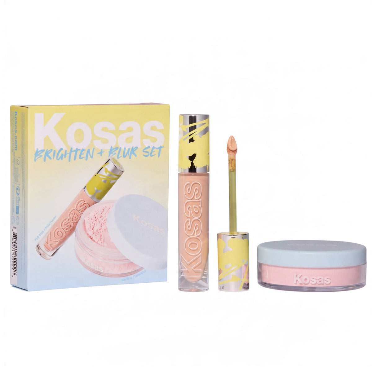 KOSAS | Brighten & Blur Set - Colour Corrector + Loose Setting Powder Face Set