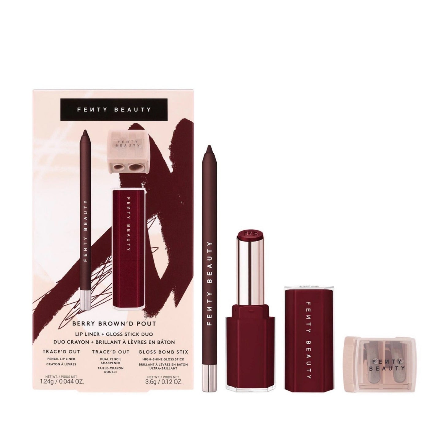 FENTY BEAUTY BY RIHANNA | Berry Brown'd Pout Lip Liner + Gloss Stick Duo